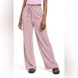 BP Women’s Printed Everyday Pants Pink Mauve Geometric Size 1X NWOT